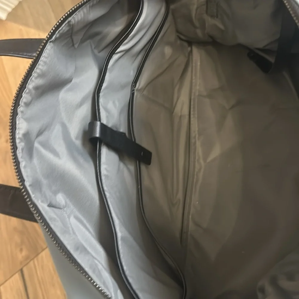 Away Travel Bag in Dusty Blue with Black Handles - Picture 3 of 4